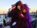 Two violet masks with a lot of voiles - Masks at the Venice Carnival, JBLArts photography