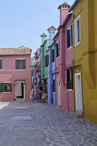 The Merry Wives of Burano, in a coloured foreshortened view - Burano in Venice, JBLArts photography